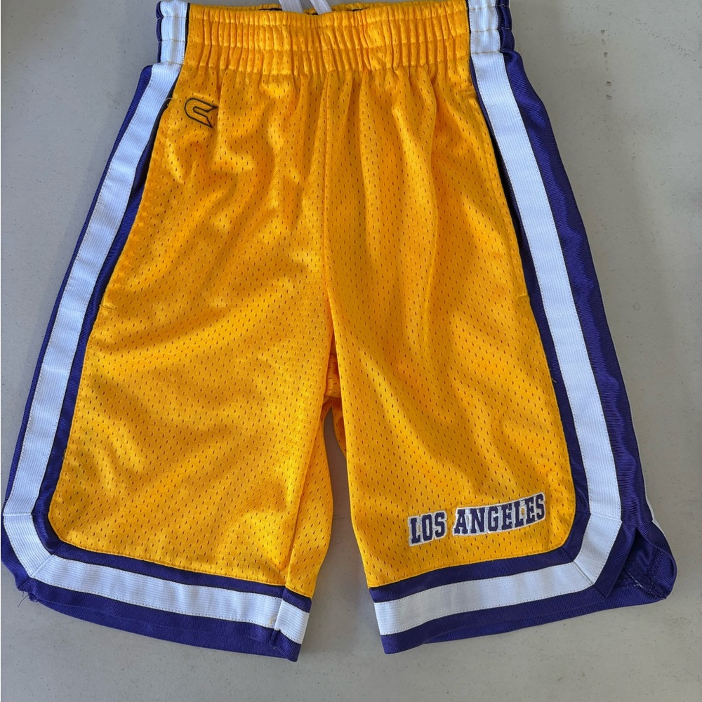 Los Angeles Kids Yellow and Purple Sports Shorts